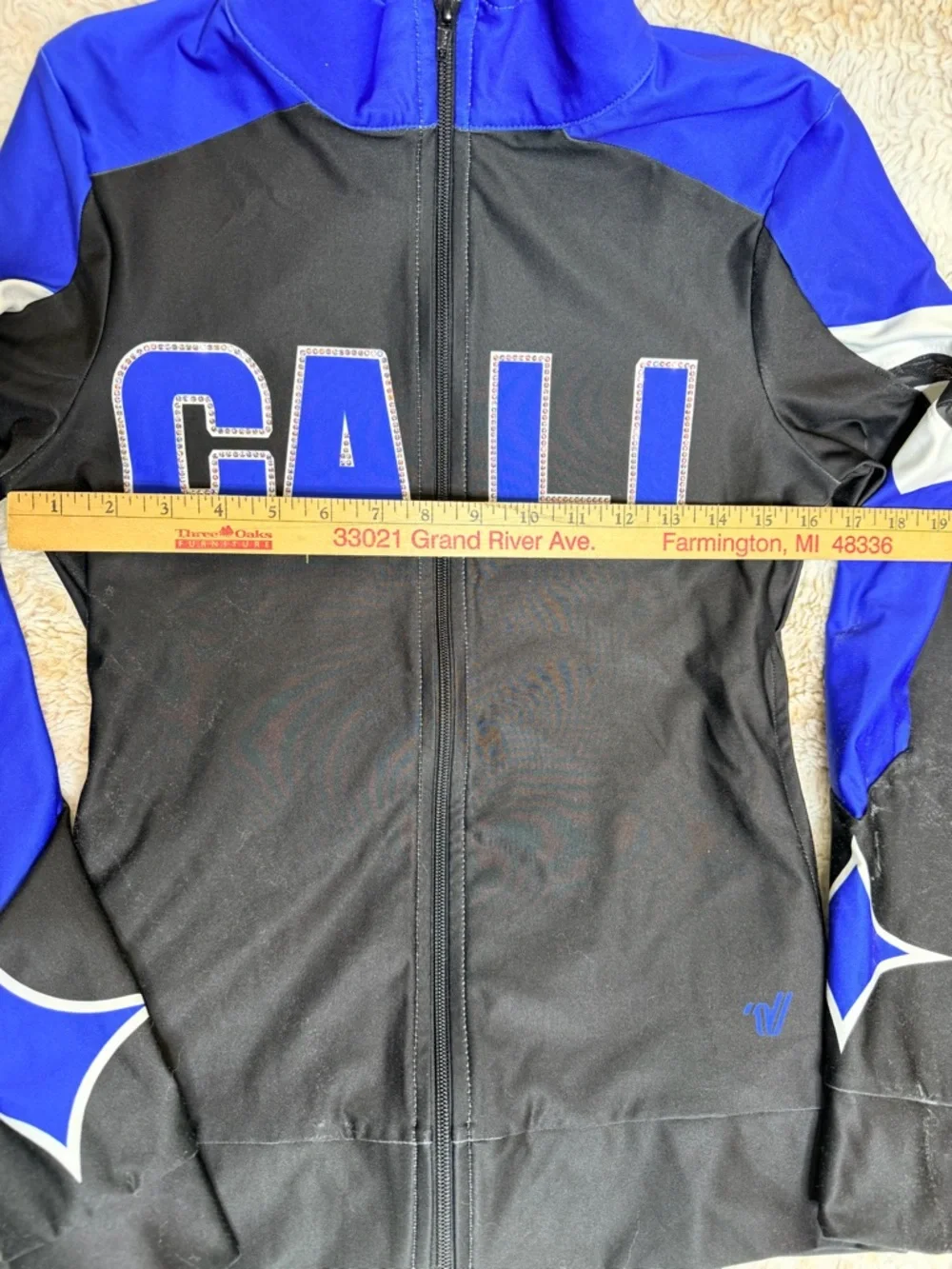 CALI All Stars Black & Royal Blue Athletic Jacket and Leggings Set
